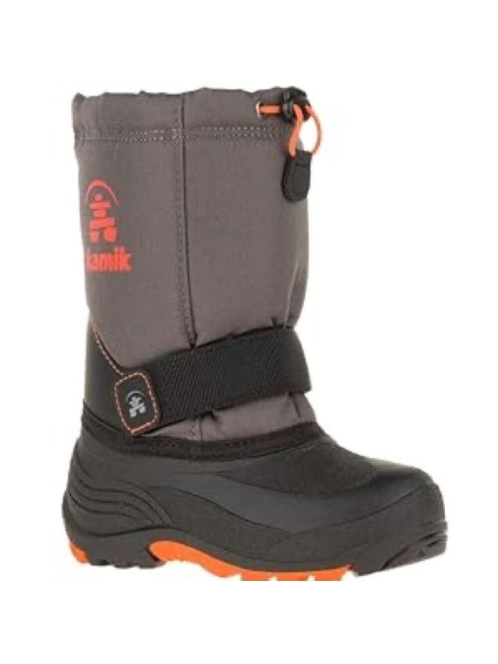 Size 11 Toddler Kamik Kids Gray and Orange Snow Boots